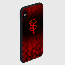Чехол для iPhone XS Max матовый Sally Face red poly - фото 2