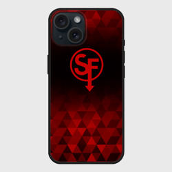 Чехол силиконовый для Apple iPhone 15 матовый Sally Face red poly