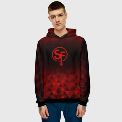 Мужская толстовка 3D Sally Face red poly - фото 2