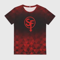 Женская футболка 3D Sally Face red poly