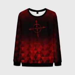 Мужской свитшот 3D Megadeth red poly