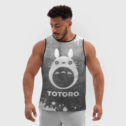 Мужская спортивная майка 3D Totoro - grey gradient - фото 2