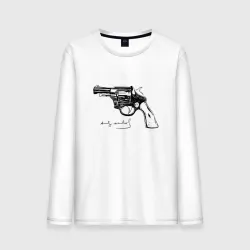Мужской лонгслив хлопок Andy Warhol revolver sketch