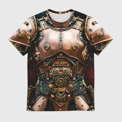 Мужская футболка 3D Рыцарские доспехи фэнтези Стимпанк