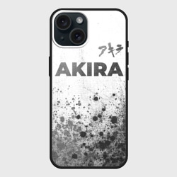 Чехол силиконовый для Apple iPhone 15 матовый Akira - white gradient посередине