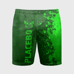 Мужские шорты спортивные Placebo - green gradient по-вертикали
