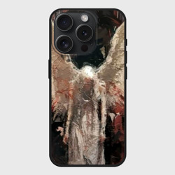 Чехол силиконовый для Apple iPhone 15 Pro матовый Крылья ангела картина 