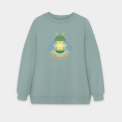 Женский свитшот oversize без начеса хлопок Сияю сам