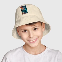 Детская панама хлопок Волчара кибер спортсмен - нейроарт - фото 2