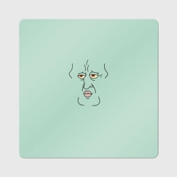 Магнит виниловый Квадрат Сквидвард Тентаклс гигачад мем