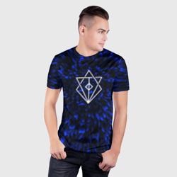 Мужская футболка 3D Slim In Flames blue energy - фото 2