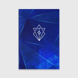 Обложка для паспорта матовая кожа In Flames blue poly