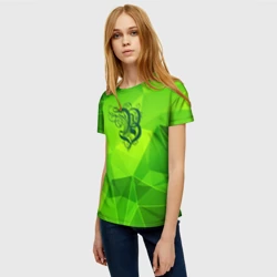 Женская футболка 3D Burzum green poly - фото 2