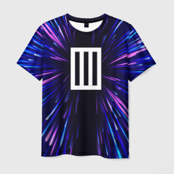 Мужская футболка 3D Paramore neon energy