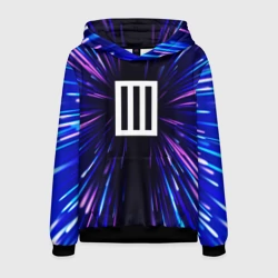 Мужская толстовка 3D Paramore neon energy