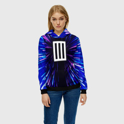 Женская толстовка 3D Paramore neon energy - фото 2