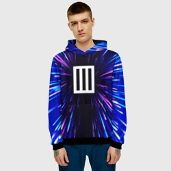 Мужская толстовка 3D Paramore neon energy - фото 2