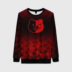 Женский свитшот 3D Danganronpa red poly