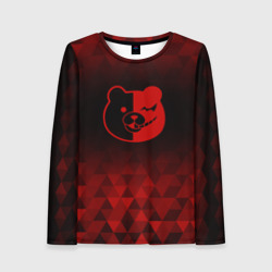 Женский лонгслив 3D Danganronpa red poly
