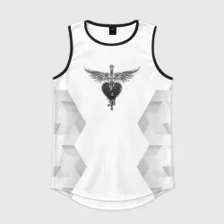 Мужская спортивная майка 3D Bon Jovi white poly