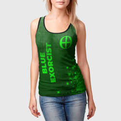 Женская майка 3D Blue Exorcist - green gradient вертикально - фото 2