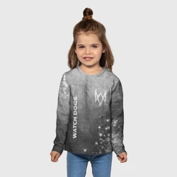 Детский лонгслив 3D Watch Dogs - grey gradient вертикально - фото 2