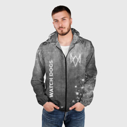 Мужская ветровка 3D Watch Dogs - grey gradient вертикально - фото 2