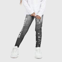 Детские леггинсы 3D Watch Dogs - grey gradient вертикально - фото 2