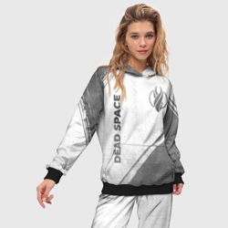 Женский костюм с толстовкой 3D Dead Space - white gradient вертикально - фото 2