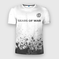 Мужская футболка 3D Slim Gears of War - white gradient посередине