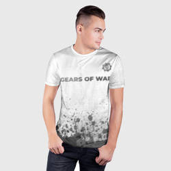 Мужская футболка 3D Slim Gears of War - white gradient посередине - фото 2
