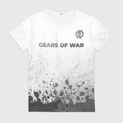Женская футболка 3D Gears of War - white gradient посередине