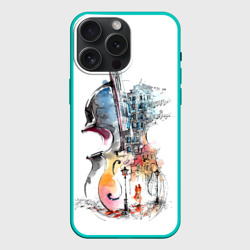 Чехол силиконовый для Apple iPhone 15 Pro Мax матовый Скрипка