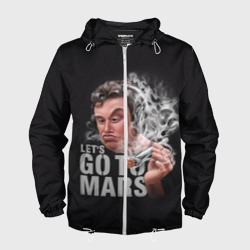 Мужская ветровка 3D Илон Маск - Let's go to Mars
