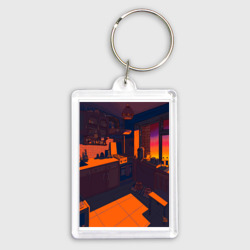Брелок прямоугольный 35*50 Кухня на закате