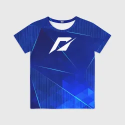 Детская футболка 3D Need for Speed blue poly