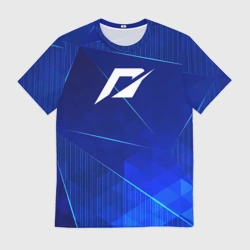 Мужская футболка 3D Need for Speed blue poly