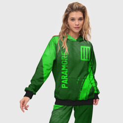 Женский костюм с толстовкой 3D Paramore - green gradient вертикально - фото 2