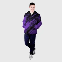 Мужская куртка 3D The color is purple and black  - фото 2