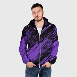 Мужская ветровка 3D The color is purple and black  - фото 2
