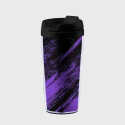 Термокружка-непроливайка The color is purple and black 
