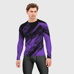 Мужской рашгард 3D The color is purple and black  - фото 2