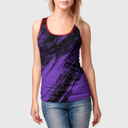 Женская майка 3D The color is purple and black - фото 2