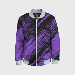 Детский бомбер 3D The color is purple and black 