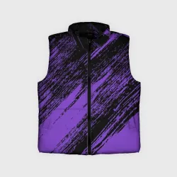 Детский жилет утепленный 3D The color is purple and black 