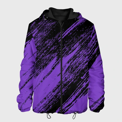 Мужская куртка 3D The color is purple and black 