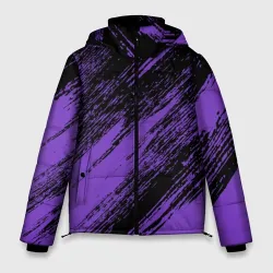 Мужская зимняя куртка 3D The color is purple and black 