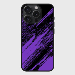 Чехол силиконовый для Apple iPhone 15 Pro матовый The color is purple and black 