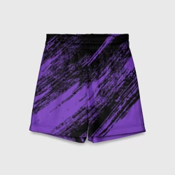 Детские спортивные шорты 3D The color is purple and black 