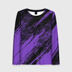 Женский лонгслив 3D The color is purple and black